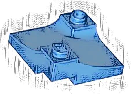 Arch 3 x 3 Inverted Corner with Raised Hollow Stud