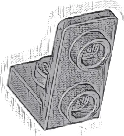 Bracket 1 x 1 - 1 x 2 Inverted