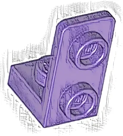 Bracket 1 x 1 - 1 x 2 Inverted