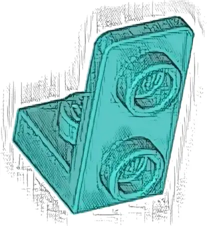 Bracket 1 x 1 - 1 x 2 Inverted