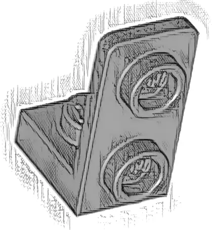 Bracket 1 x 1 - 1 x 2 Inverted