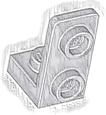Bracket 1 x 1 - 1 x 2 Inverted