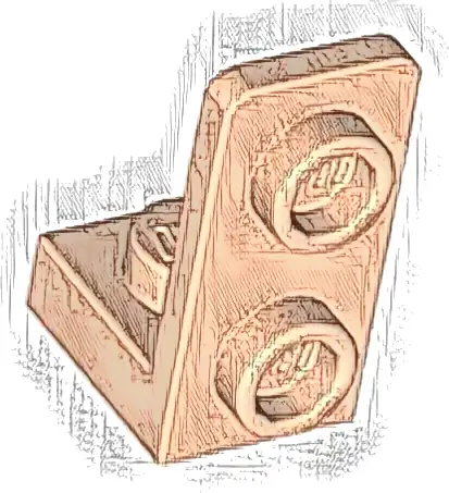 Bracket 1 x 1 - 1 x 2 Inverted