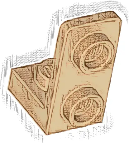 Bracket 1 x 1 - 1 x 2 Inverted