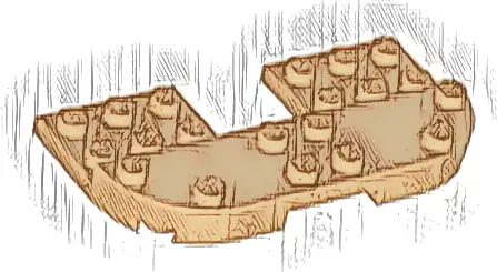 Plate, Round 4 x 8 x 2/3, Raised 2 x 8 and 2 x 2 Cutout