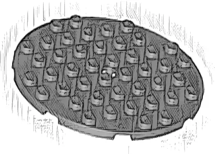 Plate, Round 8 x 8 with Hole