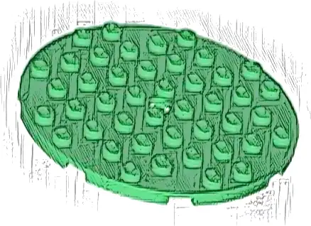 Plate, Round 8 x 8 with Hole