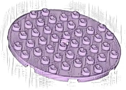 Plate, Round 8 x 8 with Hole
