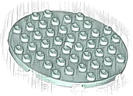 Plate, Round 8 x 8 with Hole