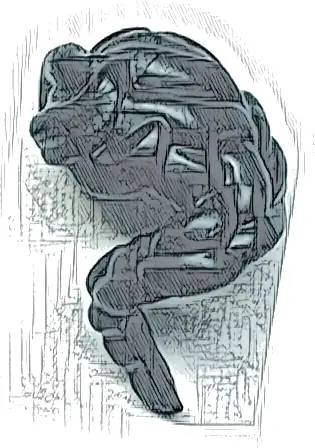 Mini Doll, Hair Female Long Wavy, Swept Back Bangs, Braid Twisted over Left Shoulder