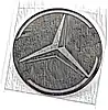 Część LEGO® 75902pb32 Minifigurka, tarcza okrągła wypukła z ciemnosrebrnym logo Mercedes-Benz (wzór)