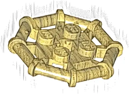 Plate, Modified 2 x 2 with Bar Frame Octagonal, Reinforced, Completely Round Studs