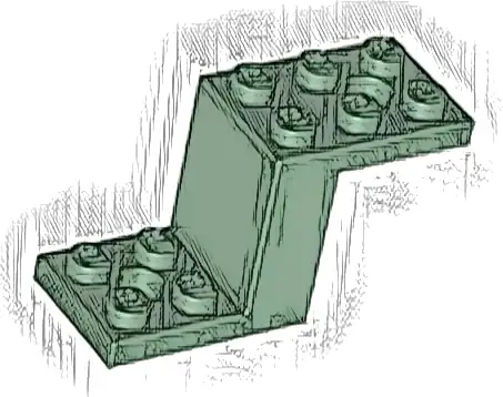 Bracket 5 x 2 x 2 1/3 with 2 Holes and Bottom Stud Holder