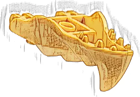 Dragon Head (Ninjago) Jaw with Large Spike and 2 Bar Handles on Back