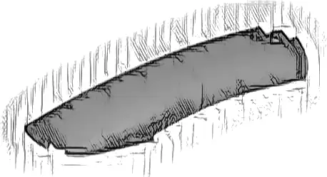 Wedge 10 x 2 x 2 Left