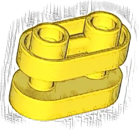 Brick, Round 1 x 2 with Hollow Studs and Open Center with Bars