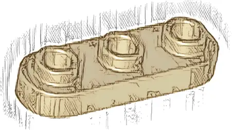 Plate, Round 1 x 3 with Open Studs