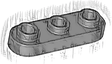 Plate, Round 1 x 3 with Open Studs