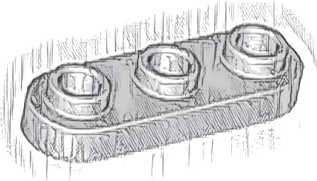 Plate, Round 1 x 3 with Open Studs