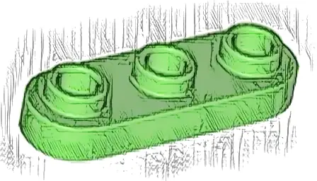 Plate, Round 1 x 3 with Open Studs