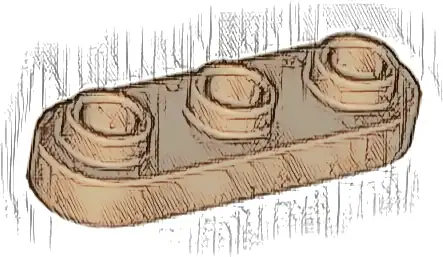 Plate, Round 1 x 3 with Open Studs