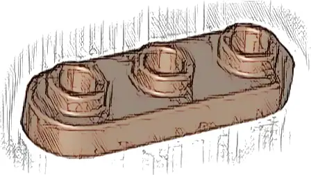 Plate, Round 1 x 3 with Open Studs