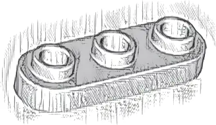 Plate, Round 1 x 3 with Open Studs