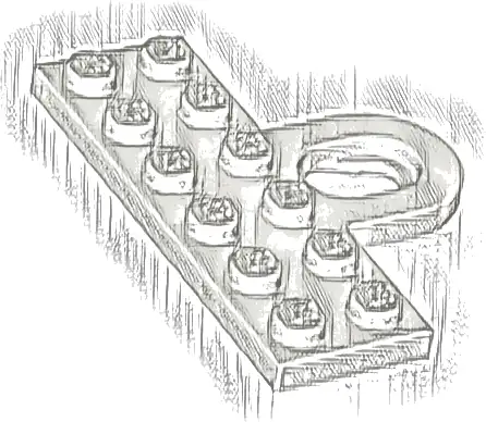 Plate, Modified 2 x 6 with Coupling, Female