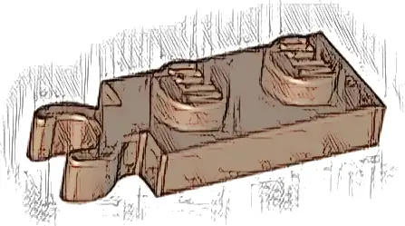 Plate, Modified 1 x 2 with Clip on End (Vertical Grip)