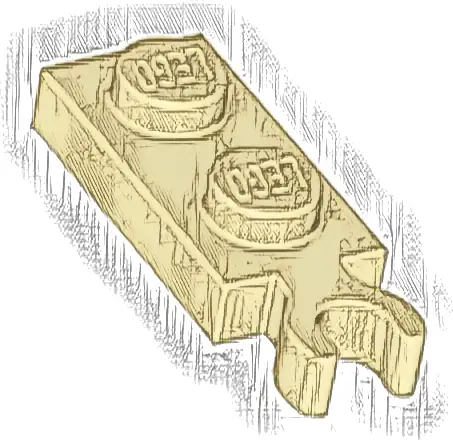 Plate, Modified 1 x 2 with Clip on End (Vertical Grip)
