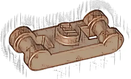 Plate, Modified 1 x 1 with Bar Handles on Ends