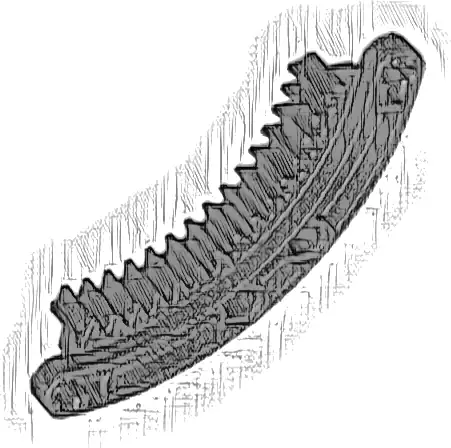 Technic, Gear Rack 6 x 6 Curved