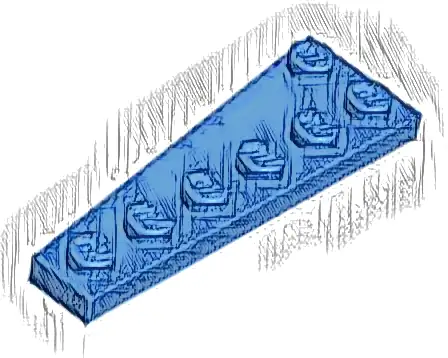 Wedge, Plate 6 x 2 Right