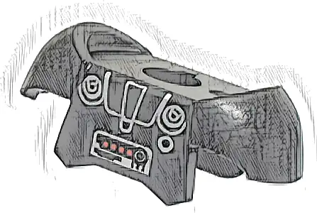 Minifigure Armor Breastplate with Shoulder Pads and 2 Back Studs with SW Dark Trooper Silver Lines and Red Squares Pattern