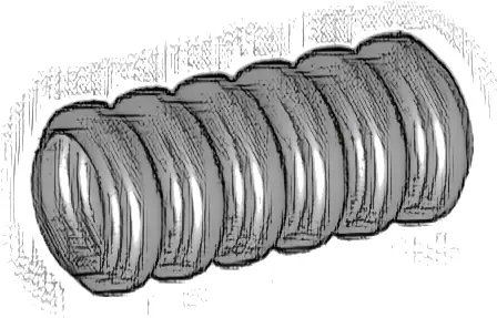 Hose, Ribbed 7mm D.  2L / 1.6cm