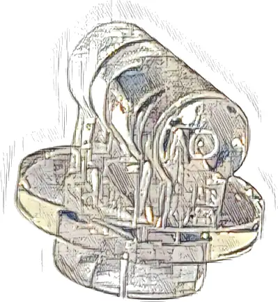 Plate, Round 1 x 1 with Bar Handle on Long Stem