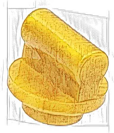 Plate, Round 1 x 1 with Bar Handle on Long Stem