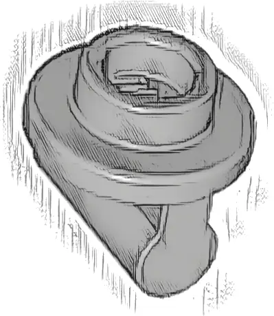 Plate, Round 1 x 1 with Bar Handle on Long Stem