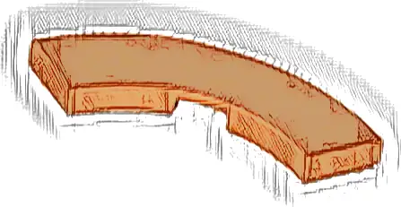 Tile, Round Corner 3 x 3 Macaroni