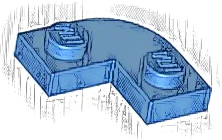 Plate, Round Corner 2 x 2 with 1 x 1 Cutout