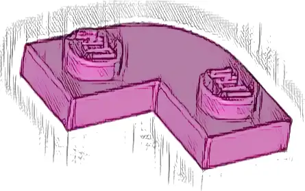 Plate, Round Corner 2 x 2 with 1 x 1 Cutout