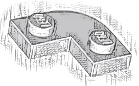 Plate, Round Corner 2 x 2 with 1 x 1 Cutout