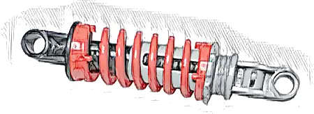 Technic, Shock Absorber 9L with Black and Light Bluish Gray Ends