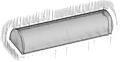 Slope, Curved 1 x 4 x 2/3 Double