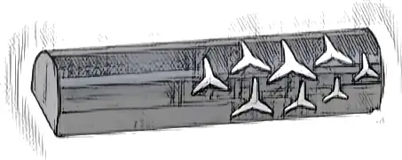 Slope, Curved 1 x 4 x 2/3 Double with Silver Mercedes Logo Repeating Pattern Model Right Side