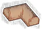 Nachylenie, Zaokrąglone 2 x 2 x 2⁄3 Narożne Podwójne