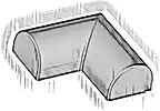 Nachylenie, Zaokrąglone 2 x 2 x 2⁄3 Narożne Podwójne