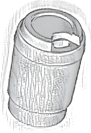 Minifigure, Utensil Cup, Take Out Cup with Top Hole