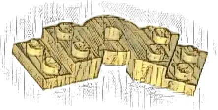 Plate, Modified 2 x 6 x 2/3 Bent