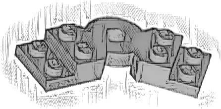 Plate, Modified 2 x 6 x 2/3 Bent